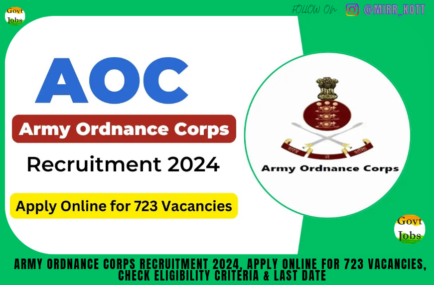 Army Ordnance Corps Recruitment 2024